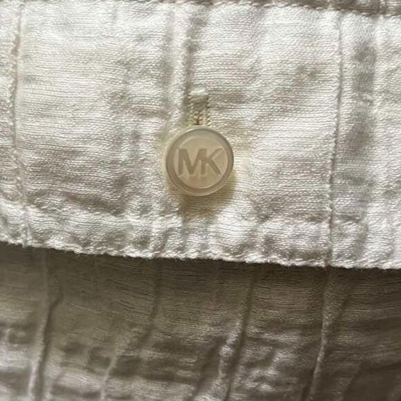 Vintage Michael Michael Kors yellow linen button down blouse size M/M - Picture 16 of 16